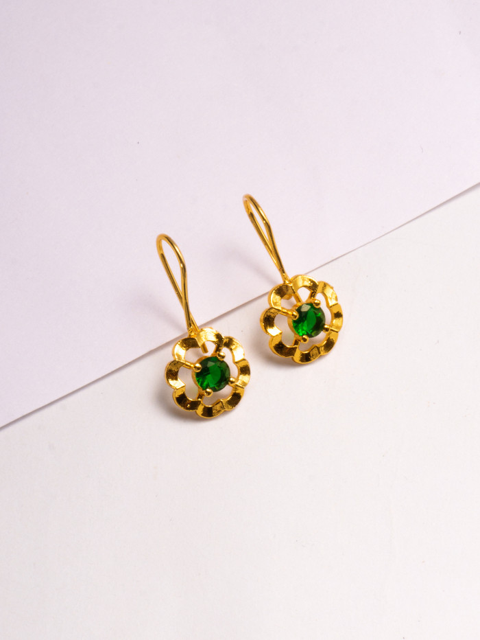Flower Gold Plated Earrings for Women, European Royal Minimalist Jewelry Wholesale