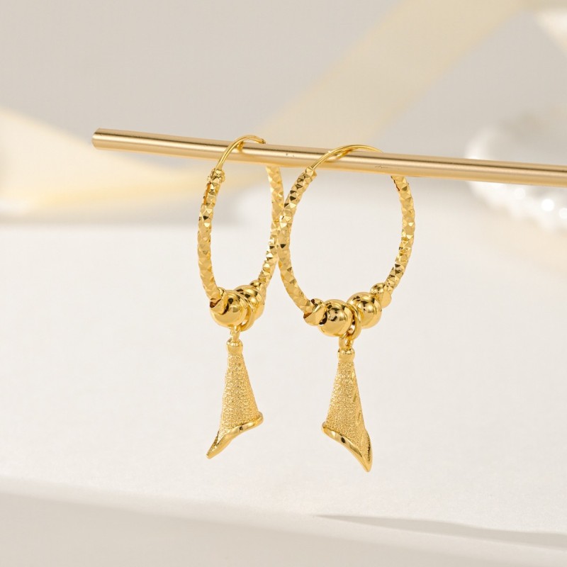 Gold Plated Earrings for Women, Nigerian Middle East Jewelry Wholesale