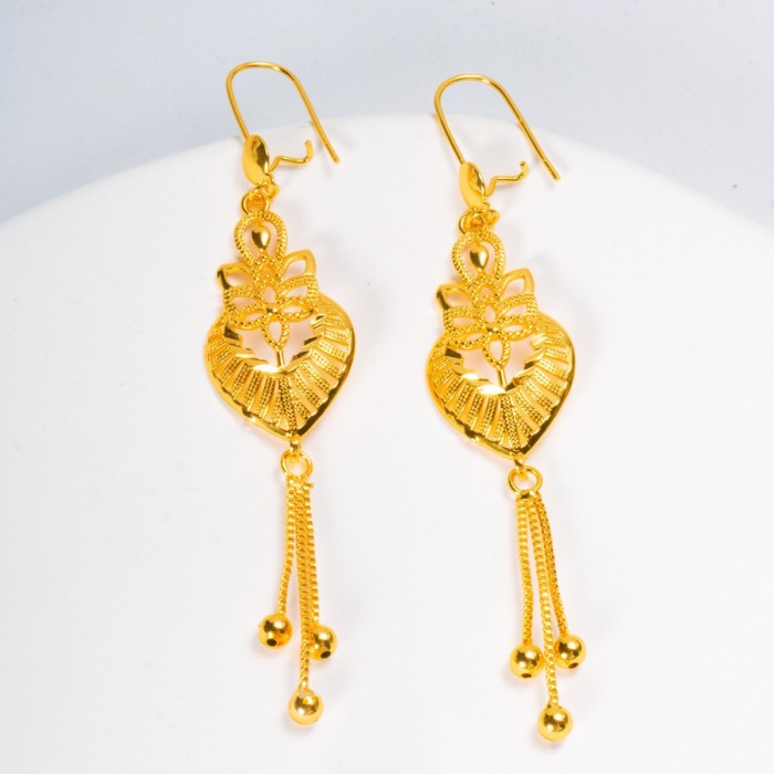Tassel Gold Plated Earrings for Women, Bohemian Royal Jewelry Wholesale
