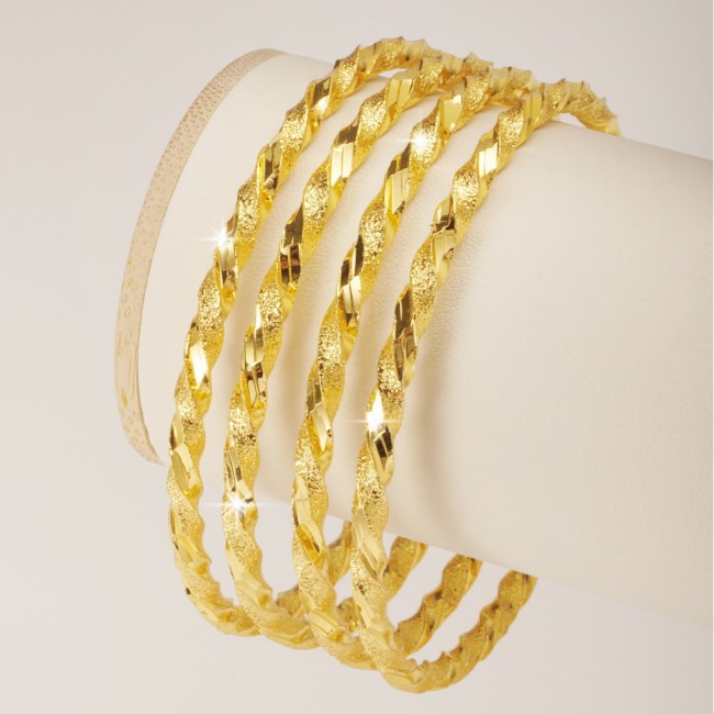 Closed Cuff Gold Plated Bangle Bracelet for Women, Vietnamese Middle East Jewelry Wholesale
