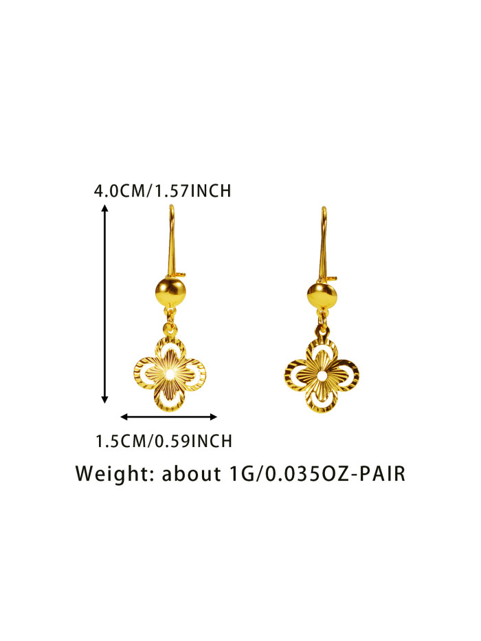Flower Gold Plated Earrings for Women, Luxury Niche Jewelry Wholesale
