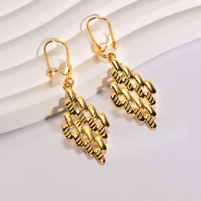 Tassel Brass Gold Plated Earrings for Women, Dubai Nigerian Ethnic Vintage Jewelry Wholesale