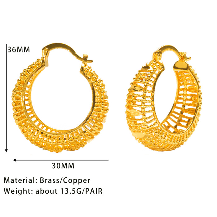 Gold Plated Earrings for Women, European Vintage Luxury Jewelry Wholesale