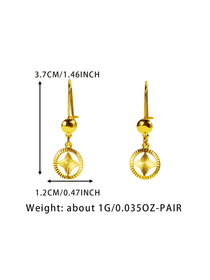 Gold Plated Earrings for Women, Nigerian Middle East Fashion Jewelry Wholesale