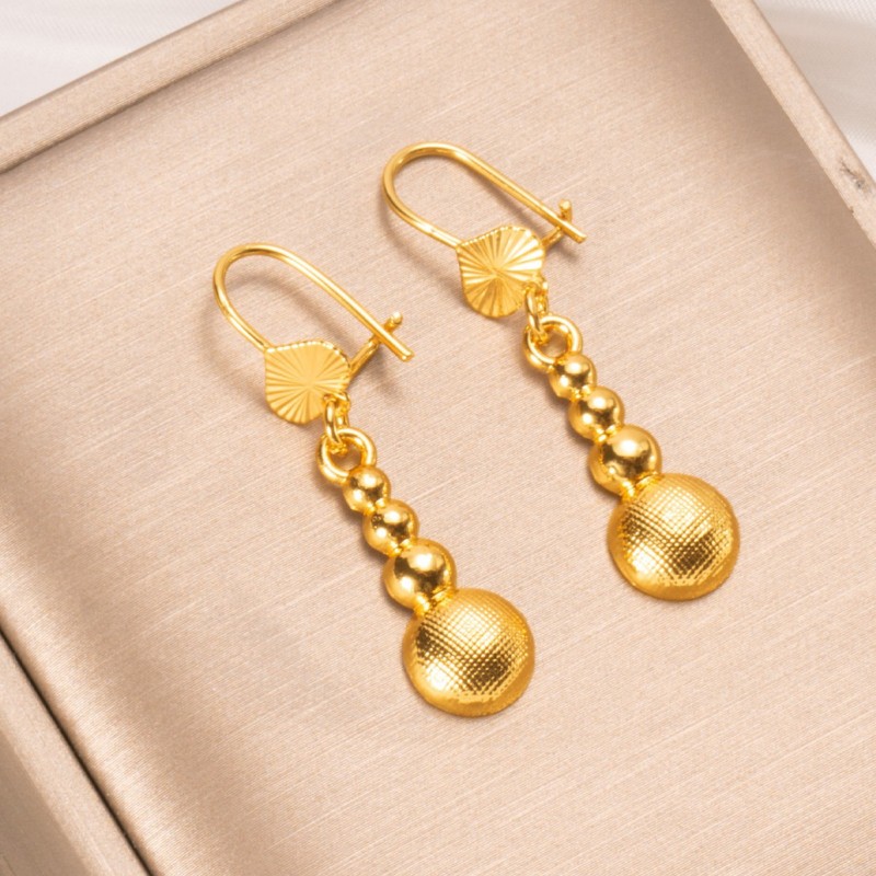 Long Gold Plated Earrings for Women, Luxury Niche Jewelry Wholesale