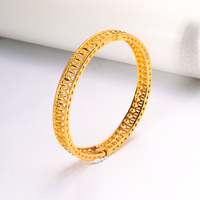 Sand Gold Plated Bridal Bangle Bracelet for Women, Dubai Nigerian Jewelry Wholesale