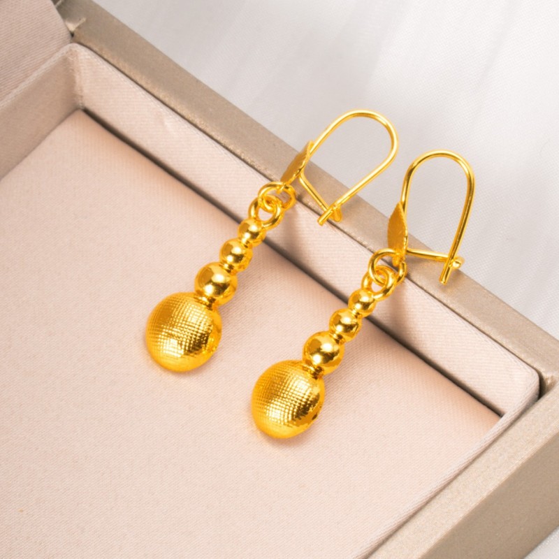 Long Gold Plated Earrings for Women, Luxury Niche Jewelry Wholesale