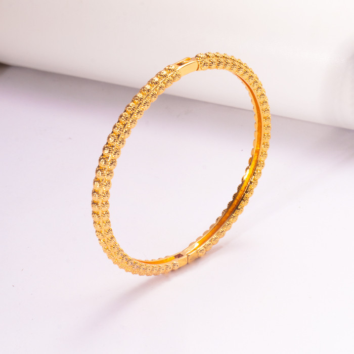 Sand Gold Plated Bridal Bangle Bracelet for Women, Dubai Nigerian Jewelry Wholesale