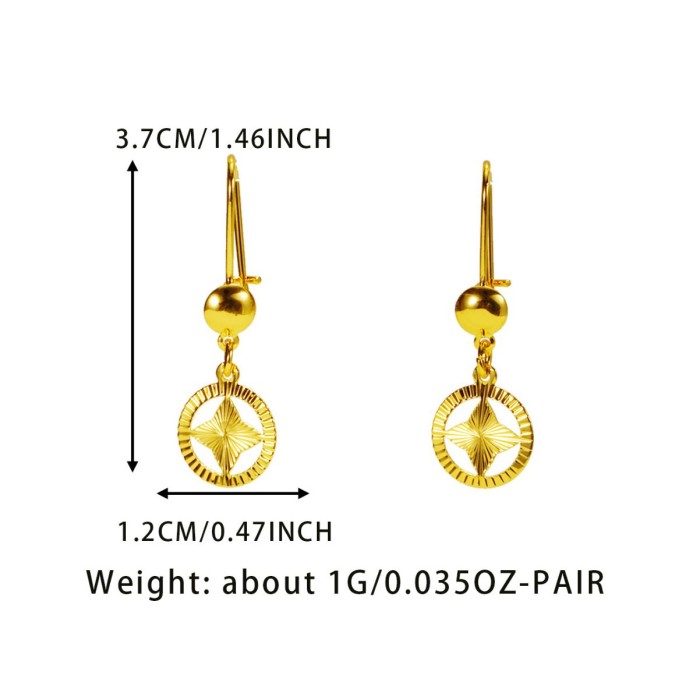 Gold Plated Earrings for Women, Nigerian Middle East Fashion Jewelry Wholesale