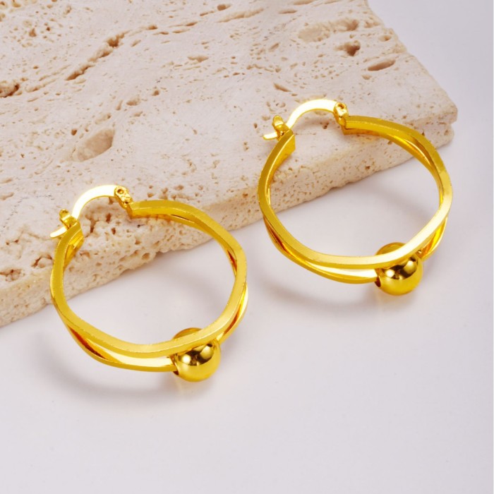 Gold Plated Earrings for Women, Middle East Vintage French Jewelry Wholesale