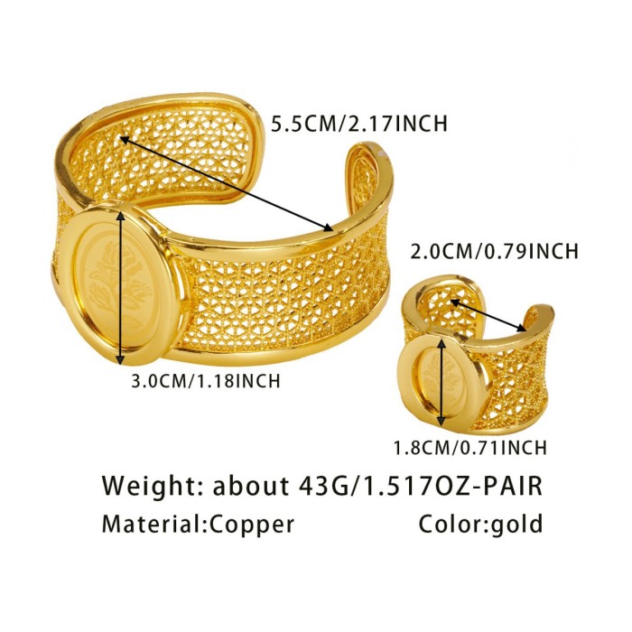 Twisted Rope Sand Gold Plated Bangle Bracelet for Women, Vietnamese Fashion Jewelry Wholesale