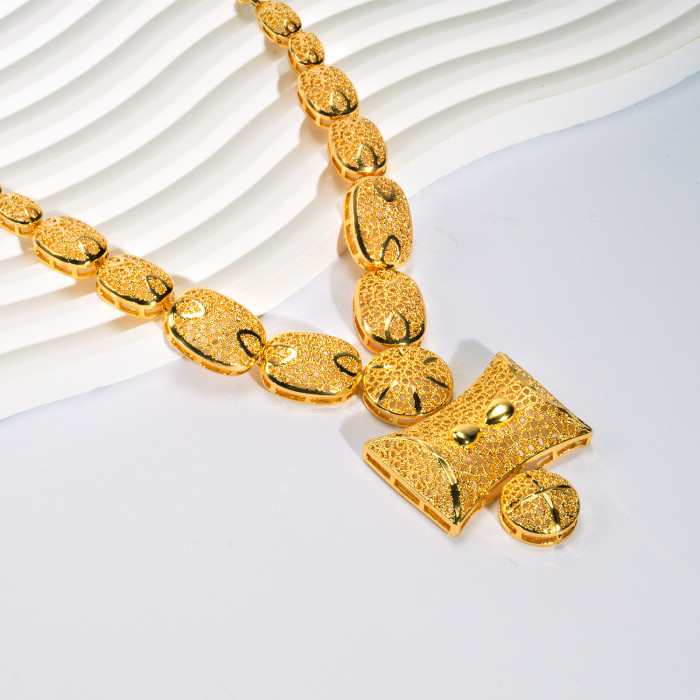 Tassel Long Gold Plated Jewelry Set for Women, Dubai Jewelry Wholesale