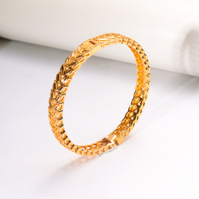 Sand Gold Plated Bridal Bangle Bracelet for Women, Dubai Nigerian Jewelry Wholesale
