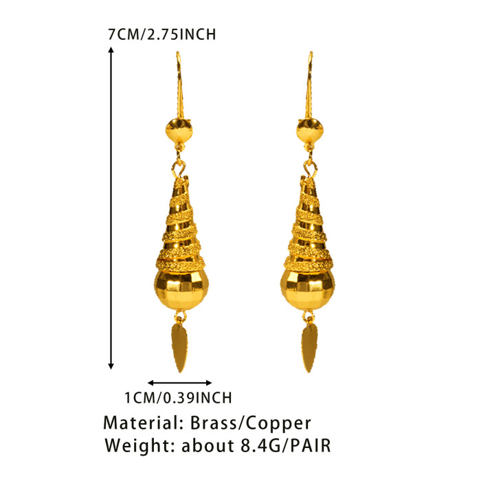 Long Brass Gold Plated Earrings for Women Wholesale