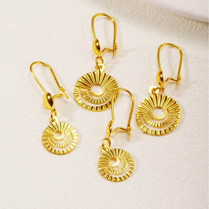 Brass Gold Plated Earrings for Women, Middle East Ethnic Statement Jewelry Wholesale