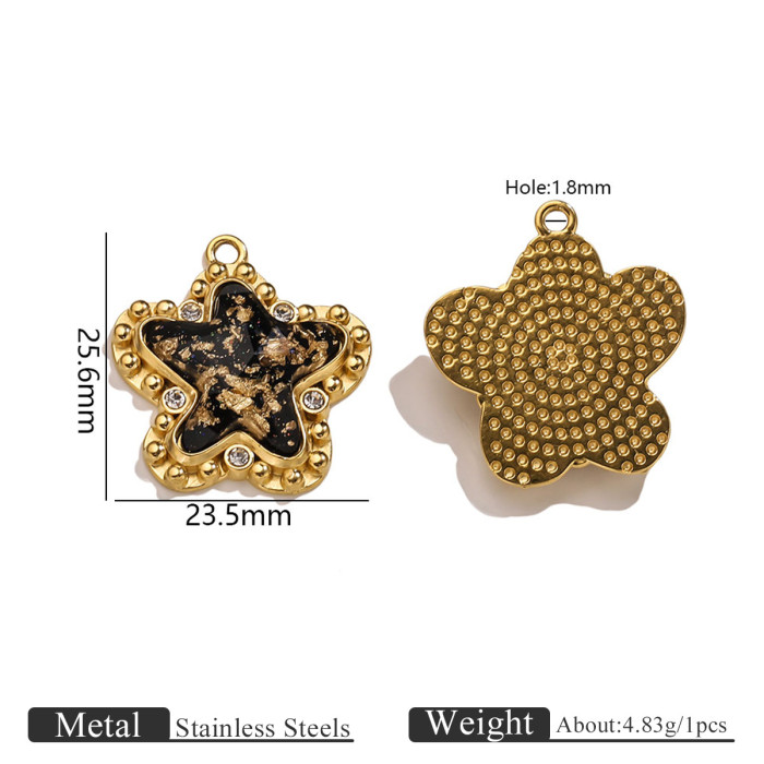 Heart Star Stainless Steel Necklace for Women, Vintage Jewelry Wholesale