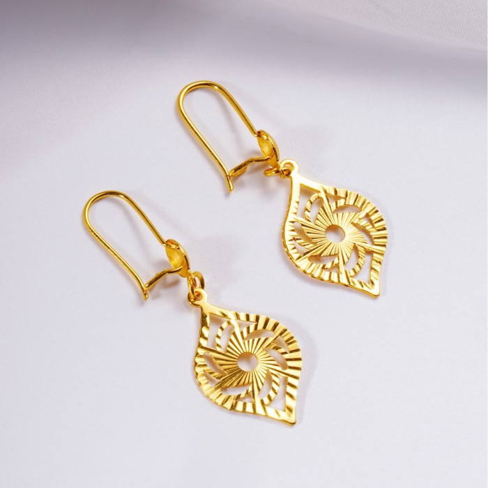 Hollow-Out Brass Gold Plated Earrings for Women, Fashion Jewelry Wholesale