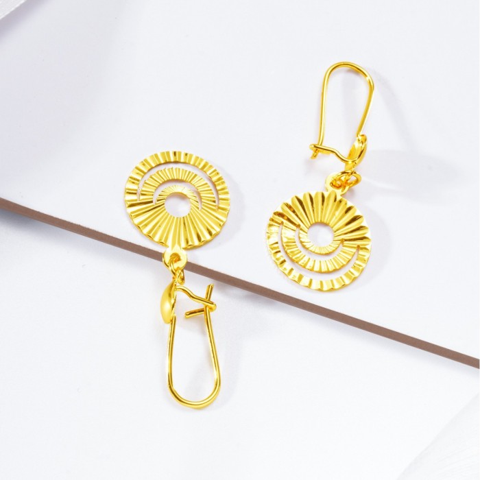 Brass Gold Plated Earrings for Women, Middle East Ethnic Statement Jewelry Wholesale