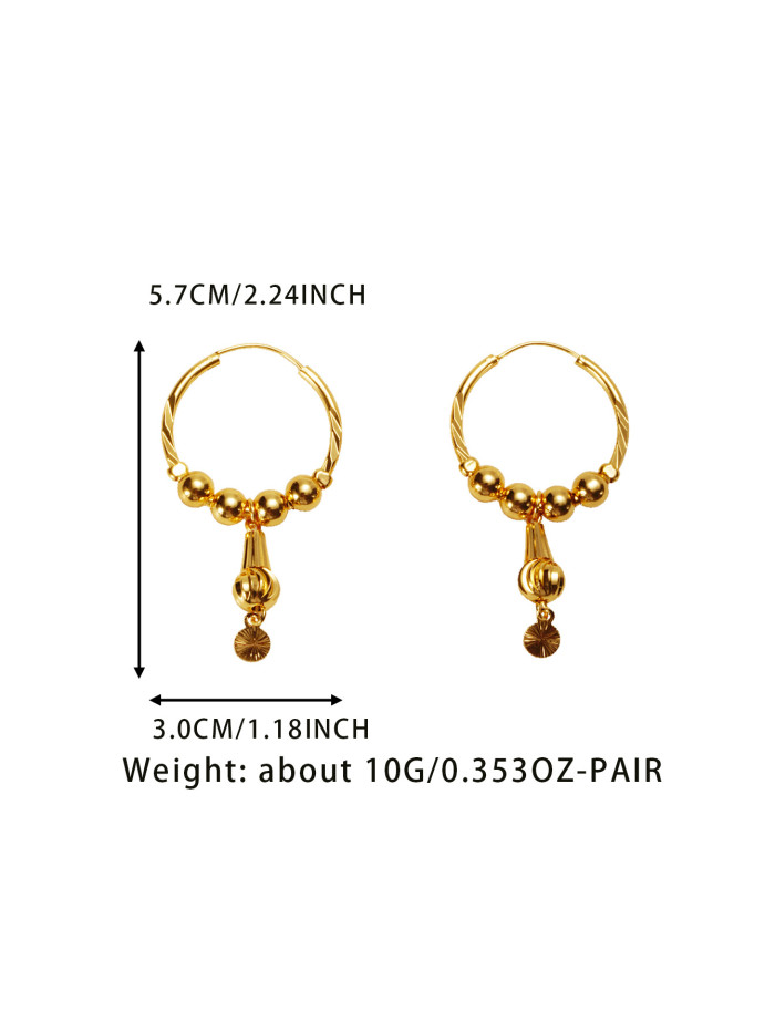 Brass Gold Plated Earrings for Women, Dubai Middle East Niche Premium Jewelry Wholesale