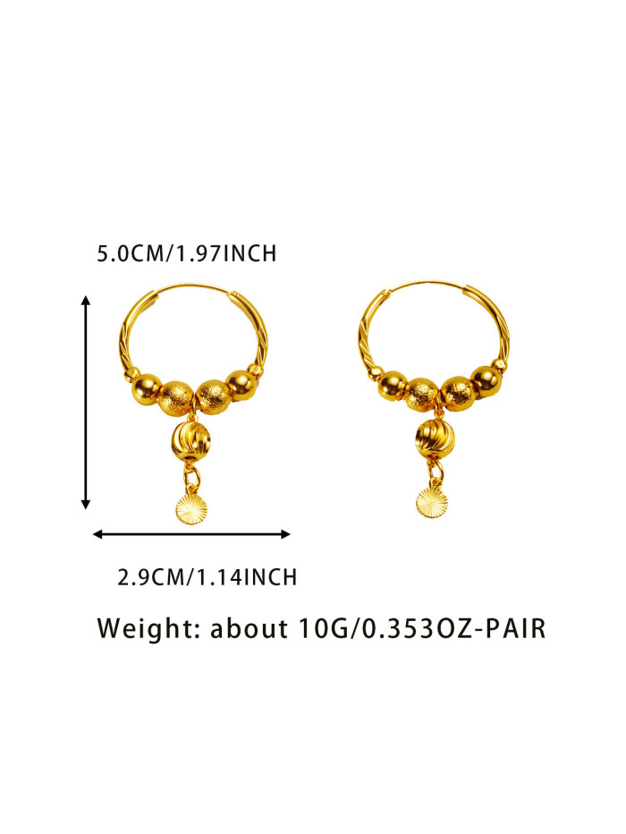 Brass Gold Plated Earrings for Women, Dubai Middle East Niche Premium Jewelry Wholesale