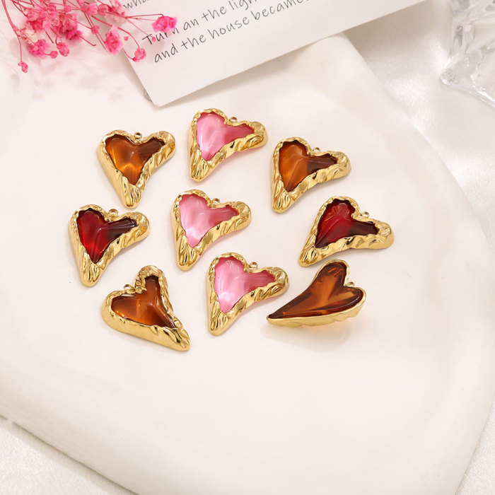 Heart Stainless Steel Pendant for Women, Vintage Niche Jewelry Wholesale