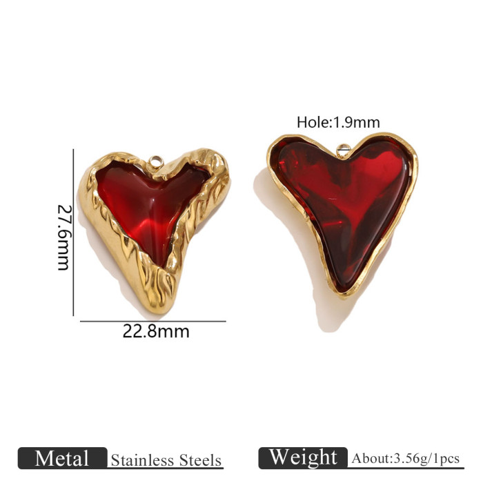 Heart Stainless Steel Pendant for Women, Vintage Niche Jewelry Wholesale