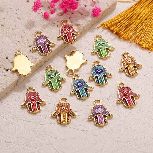 Eye Enamel Stainless Steel Pendant Charm, for DIY Bracelet & Necklace Making Daily Wear and Gifts Wholesale