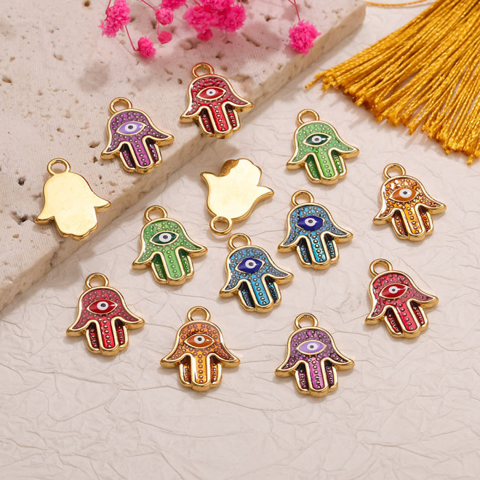 Eye Enamel Stainless Steel Pendant Charm, for DIY Bracelet & Necklace Making Daily Wear and Gifts Wholesale
