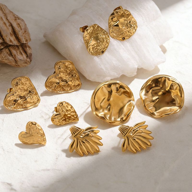 Heart Round Stainless Steel Jewelry Finding, for DIY Earring & Necklace Making European Daily Wear and Gifts Wholesale