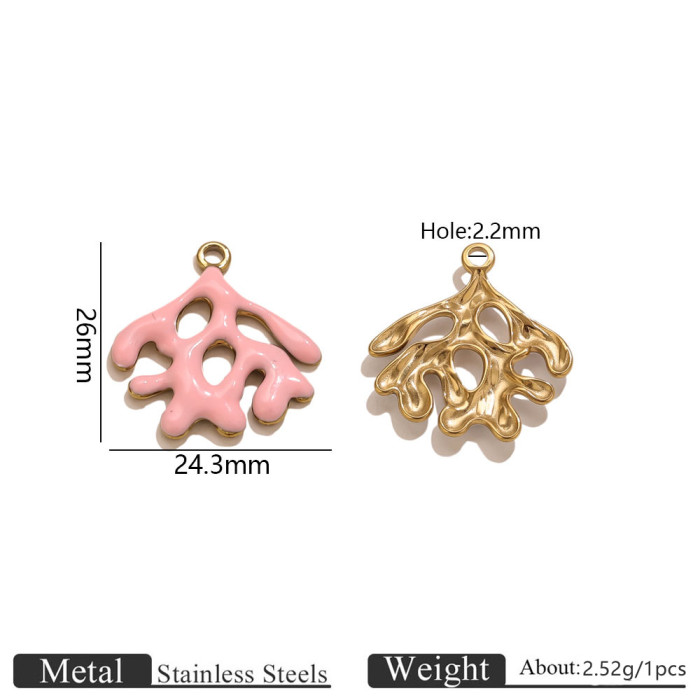 Enamel Stainless Steel Pendant Charm, for DIY Earring & Bracelet & Necklace Making Versatile Ideal Gift Wholesale
