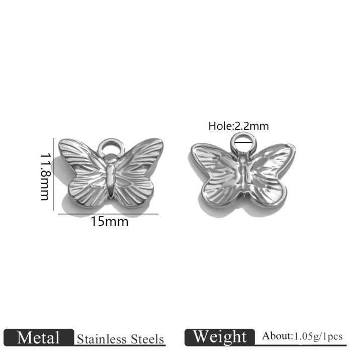 Bow Butterfly Heart Sun Stainless Steel Jewelry Finding, for DIY Earring & Bracelet & Necklace Making Wholesale