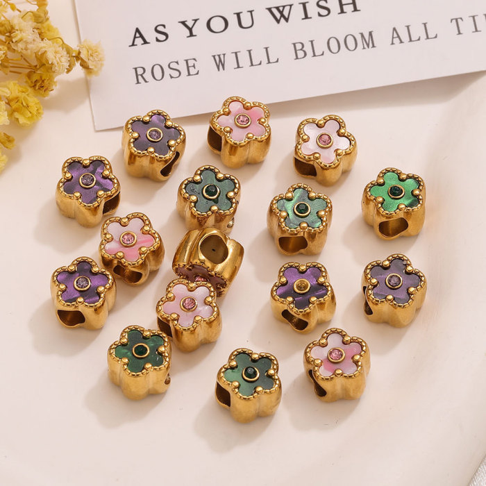 Flower Stainless Steel Stud Earrings, for Women Luxury Wholesale