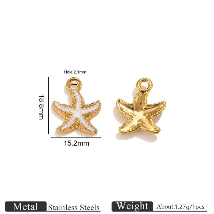 Enamel Colorful Stainless Steel Pendant Charm, for DIY Earring & Bracelet & Necklace Making Wholesale