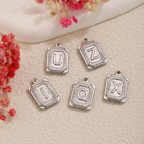Letter Stainless Steel Pendant Charm, for DIY Bracelet & Necklace Making Daily Wear and Gifts Wholesale