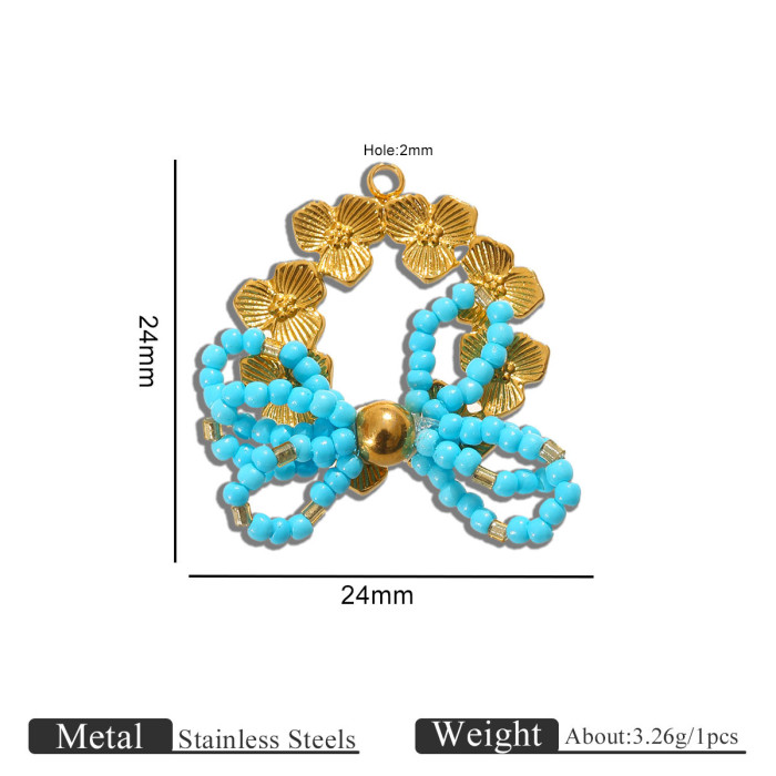 Bow Butterfly Stainless Steel Spacer Bead, for DIY Earring & Necklace Making Vintage Wholesale Fashion Jewelry