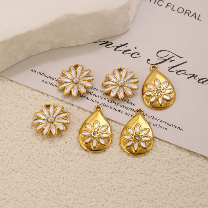 Enamel Stainless Steel Pendant Charm, for DIY Earring & Necklace Making Daily Wear and Gifts Wholesale