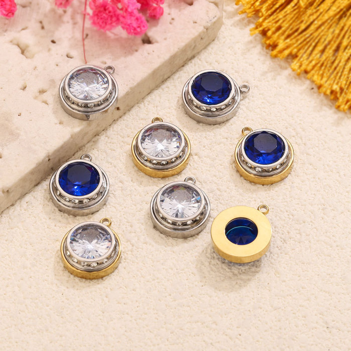Rhinestone Stainless Steel Pendant Charm, for DIY Earring & Bracelet & Necklace Making Luxury Niche Ideal Gift Wholesale
