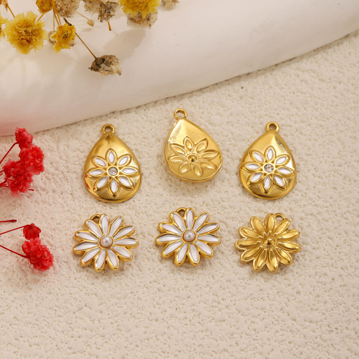 Enamel Stainless Steel Pendant Charm, for DIY Earring & Necklace Making Daily Wear and Gifts Wholesale