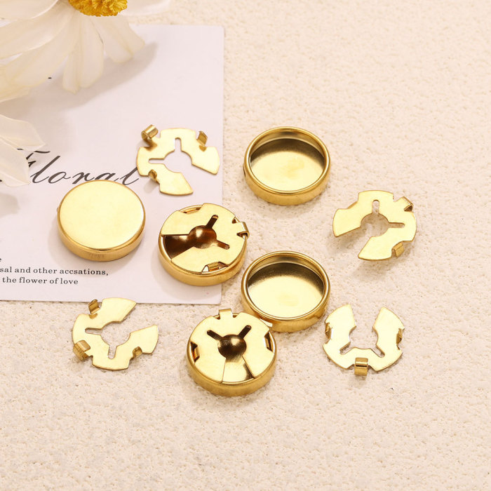 Round Stainless Steel Clasp, for DIY Jewelry Making Wholesale