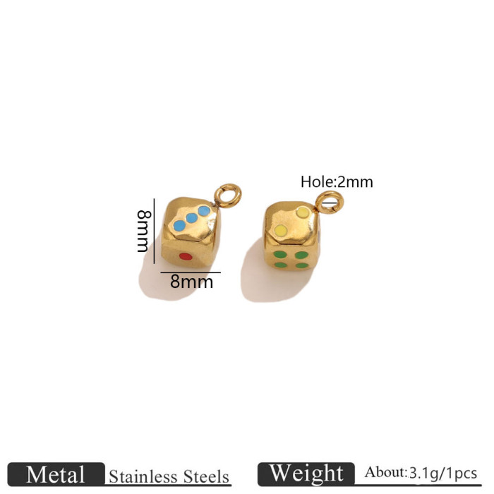 Enamel Stainless Steel Pendant Charm, for DIY Bracelet & Necklace Making Ideal Gift Wholesale