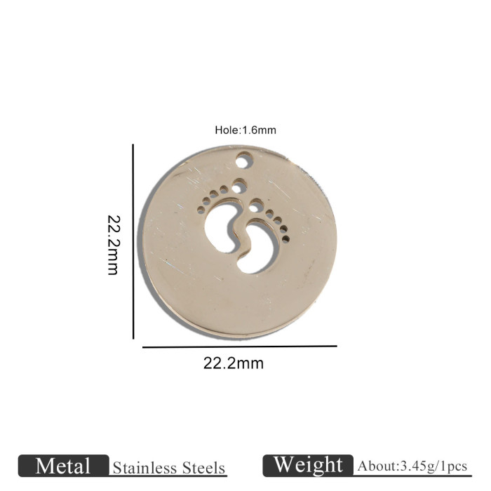 Geometric Hollow-Out Stainless Steel Pendant Charm, for DIY Earring & Necklace Making Wholesale Jewelry