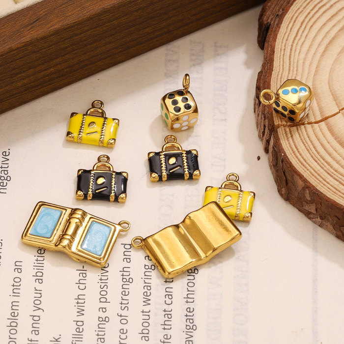 Enamel Stainless Steel Pendant Charm, for DIY Bracelet & Necklace Making Ideal Gift Wholesale