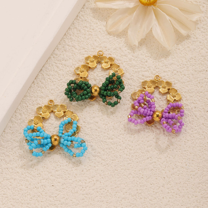 Bow Butterfly Stainless Steel Spacer Bead, for DIY Earring & Necklace Making Vintage Wholesale Fashion Jewelry