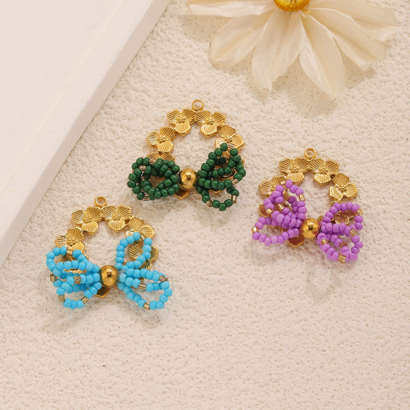 Bow Butterfly Stainless Steel Spacer Bead, for DIY Earring & Necklace Making Vintage Wholesale Fashion Jewelry