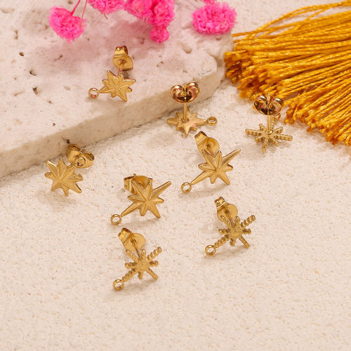 Star Snowflake Stainless Steel Jewelry Finding, for DIY Earring Making Ideal Gift Wholesale