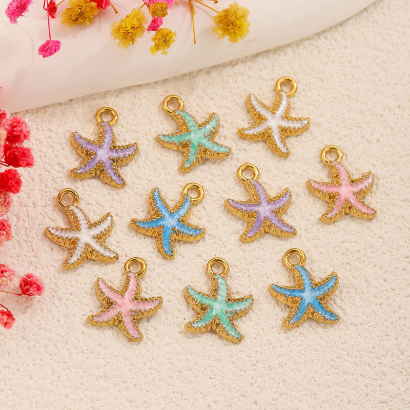 Enamel Colorful Stainless Steel Pendant Charm, for DIY Earring & Bracelet & Necklace Making Wholesale