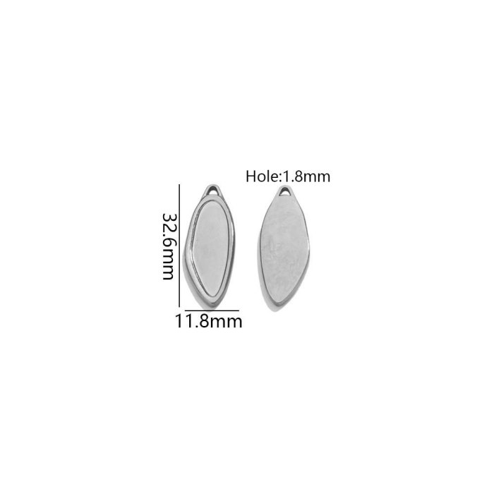 Heart Square Stainless Steel Pendant Charm, for DIY Earring & Bracelet & Necklace Making Daily Wear and Gifts Wholesale