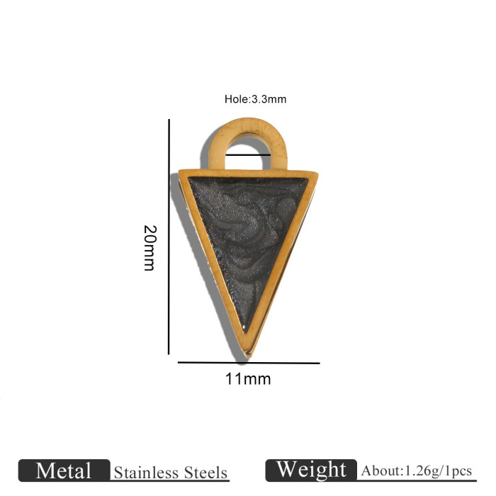 Geometric Star Enamel Stainless Steel Pendant Charm, for DIY Bracelet & Necklace Making Wholesale Jewelry