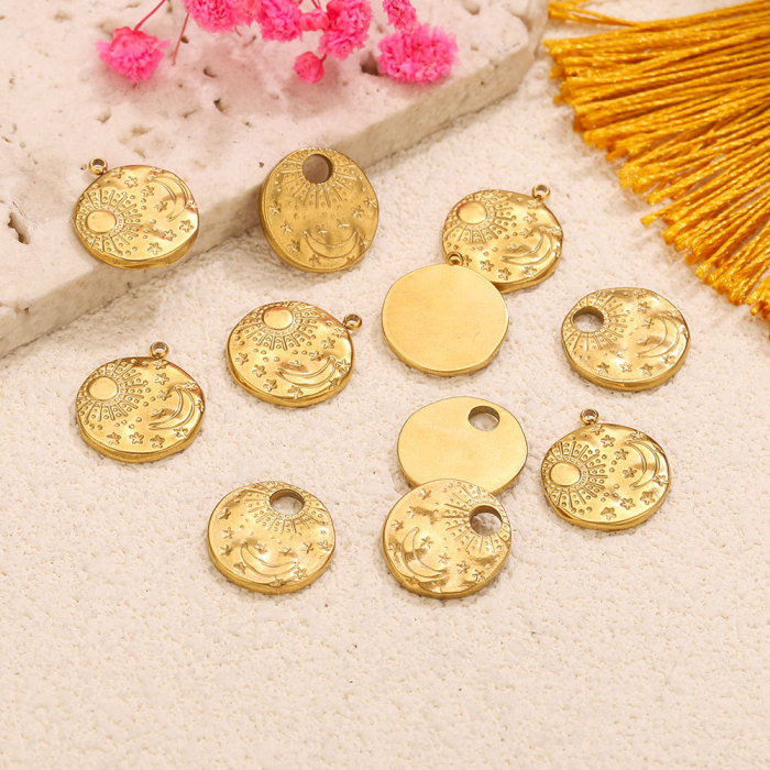 Star Vacuum Plated Stainless Steel Pendant Charm, for DIY Earring & Necklace Making Wholesale