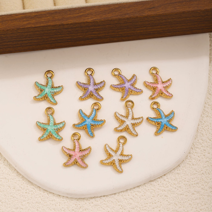 Enamel Colorful Stainless Steel Pendant Charm, for DIY Earring & Bracelet & Necklace Making Wholesale